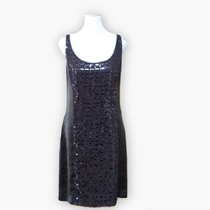 ❤️Last Chance Ann Taylor gray sleeveless sequined evening dress size 8